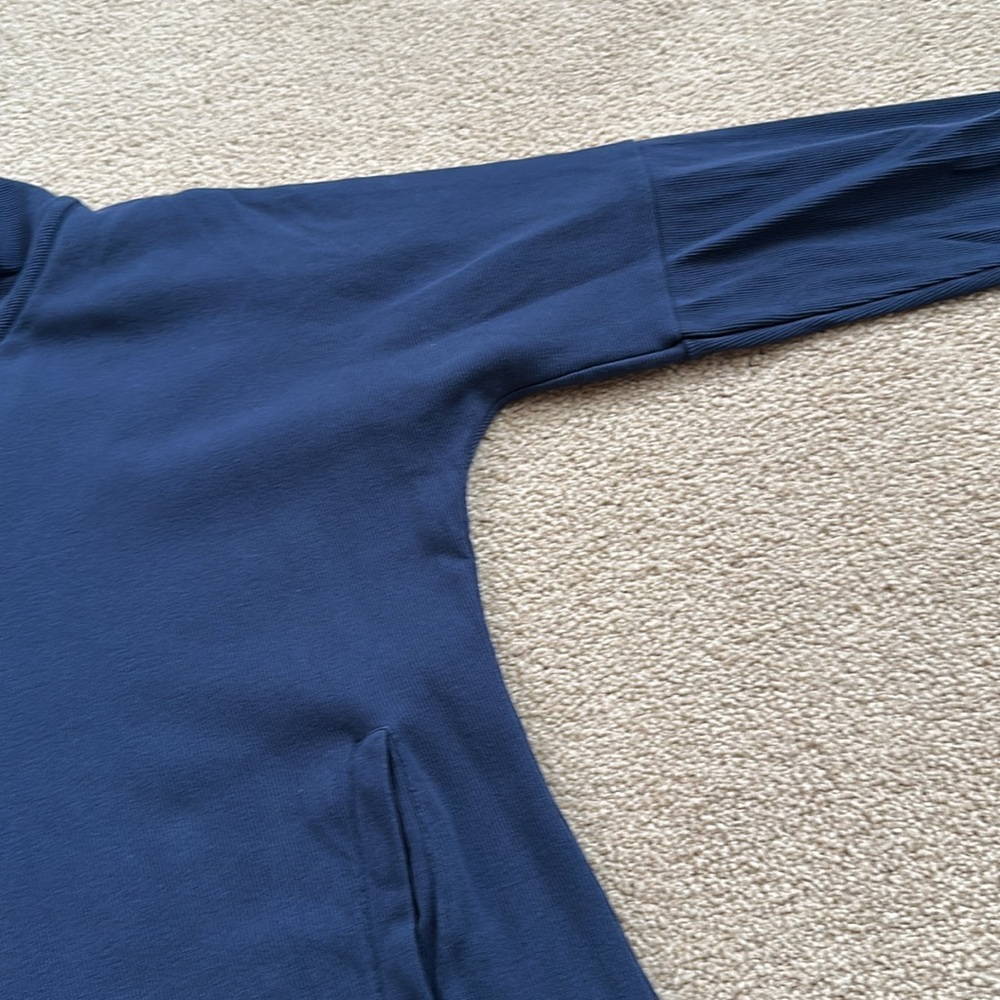 Addison Bay Navy Blue Half-Zip Tunic Dress Size Small - Picture 5 of 10